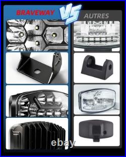 4X Rectangular Oval LED Driving Spot Light Spot Lamp White/Amber DRL light Jumbo 4X Rectangular Oval LED Driving Spot Light Spot Lamp White/Amber DRL light Jumbo