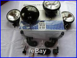 4 Bmw Mini Spot Lights Driving Lamps Full Kit Black Backed Lamps