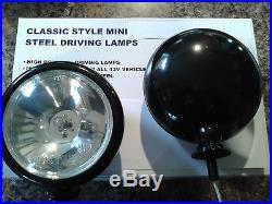 4 Bmw Mini Spot Lights Driving Lamps Full Kit Black Backed Lamps