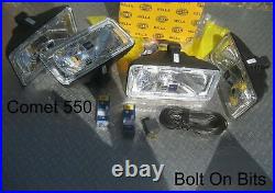 4 HELLA Comet 550 Spot light/lamps Relay wire Switch Defender/lightbar/4x4/abar