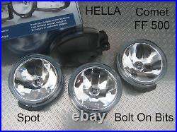 4 HELLA Comet FF 500 Spot light/lamp set Relay wire Switch Defender/lightbar