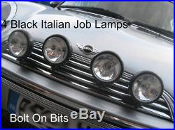 4 ITALIAN JOB Black Spot light/lamps kit BMW Mini ONE Cooper S 2001 to 2006