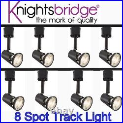 4 Metre Ceiling GU10 8 Spot Light Track LED Rail Black Lamp Fixture Club Kit