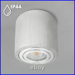 4 Piece Bathroom Construction Spotlight Spot IP44 Alu Brushed Incl. LED GU10 6W Neutral White