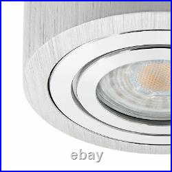 4 Piece Bathroom Construction Spotlight Spot IP44 Alu Brushed Incl. LED GU10 6W Neutral White