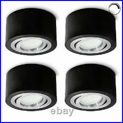 4 Piece Ceiling Spot Building Spot Black Swivel with LED 5W Neutral White Dimmable