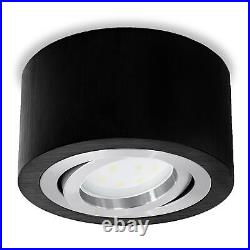 4 Piece Ceiling Spot Building Spot Black Swivel with LED 5W Neutral White Dimmable