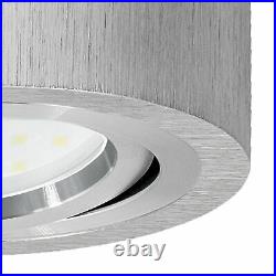 4 Piece Ceiling Spot Building Spot Flat Tilt Aluminium with DIMM Step-Up LED 5W Warm White