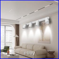 4 Way Ceiling Spotlight Adjustable Kitchen Bar Spot Light LED GU10 Bulbs Lamp UK