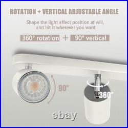 4 Way Ceiling Spotlight Adjustable Kitchen Bar Spot Light LED GU10 Bulbs Lamp UK