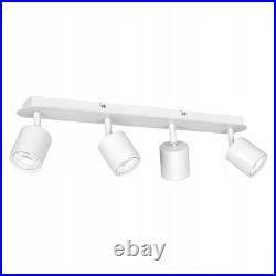 4-point Gu10 White Ceiling Spot Light Bar Lamp Metal 4-point Gu10 White Ceiling Spot Light Bar Lamp Metal