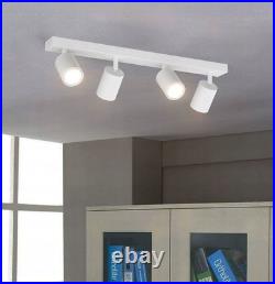 4-point Gu10 White Ceiling Spot Light Bar Lamp Metal