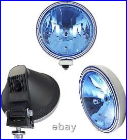 4x 12v / 24v 9 Inch Round Blue Lens Fog Spot Lights Lamps Truck Lorry Cab 4x4