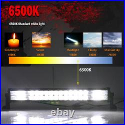 50'' Inch 3200w LED Light Bar Curved Spot Flood Truck Offroad Lamp SUV 52 +Wires