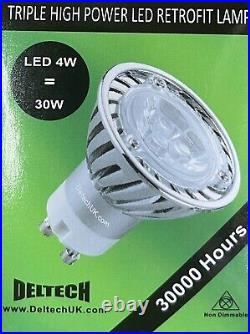 50x GU10 LED Spotlight Bulbs 4W Green Non-dimmable