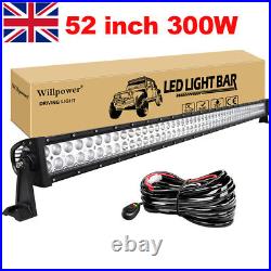 52inch 300W Flood Spot Combo LED Work Light Bar Lamp for Off road Jeep Truck SUV