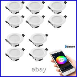 5W 9W Smart Recessed Ceiling Light Dimmable RGB+CCT LED Downlights Spotlights UK
