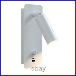 5W LED Wall Light High CRI Direction Spotlight Dimmable Switch Reading USB Port