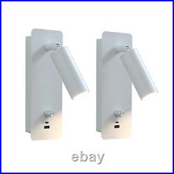 5W LED Wall Light High CRI Direction Spotlight Dimmable Switch Reading USB Port