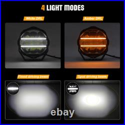 5/7/9inch LED Round CLEAR LENS DRIVING LIGHTS SPOT LIGHTS SPOT LAMPS DRL 12V-24V