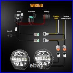 5/7/9inch LED Round CLEAR LENS DRIVING LIGHTS SPOT LIGHTS SPOT LAMPS DRL 12V-24V