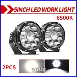 5inch Osram LED Driving Lights Spotlights Spot Round Offroad 4WD Black 4x4 Lamp