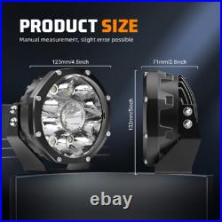 5inch Osram LED Driving Lights Spotlights Spot Round Offroad 4WD Black 4x4 Lamp