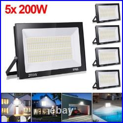 5x 200W LED Floodlight Spot Light Security Flood Lights Outdoor Garden Wall Lamp