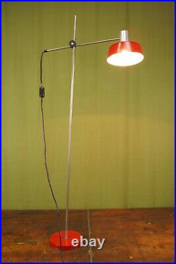 60er Vintage Stehlampe Leselampe Spot Leuchte Lampe Sputnik Strahler rot 70er