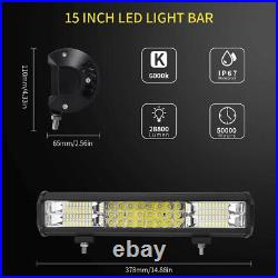 6D LED Work Light Bar Flood Spot Combo Beam Offroad Car Truck Work Lamp 12V 24V