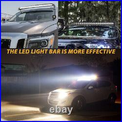 6D Offroad 8 14 22 32 42 52inch Led Light Bar Spot Flood 2-Row Driving Work Lamp
