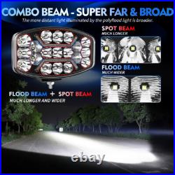 6X 12V 24V 10 Jumbo Oval LED Spot Lamp Dual White & Amber DRL Driving Lights 6X 12V 24V 10 Jumbo Oval LED Spot Lamp Dual White & Amber DRL Driving Lights