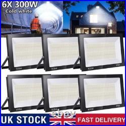 6X 300W LED Floodlight Spot Light Security Flood Lights Outdoor Garden Wall Lamp