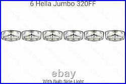 6 24v HELLA Jumbo 320 FF Spot & sidelight light/lamps Kelsa/BAR/Scania/Volvo/MAN