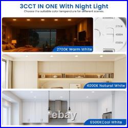 6-24x LED Recessed Ceiling Nightlight 70mm Spot 3CCT Lamp White Downlights