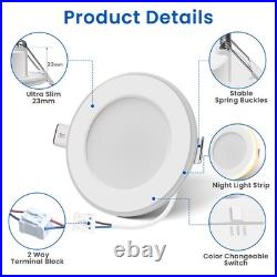 6-24x LED Recessed Ceiling Nightlight 70mm Spot 3CCT Lamp White Downlights