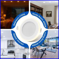 6-24x LED Recessed Ceiling Nightlight 70mm Spot 3CCT Lamp White Downlights