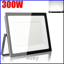 6 Pack 300W LED Flood Light Garden Outdoor Lamp Yard Security Spotlight Fixtures