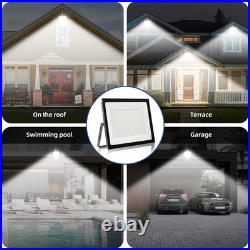 6 Pack 300W LED Flood Light Garden Outdoor Lamp Yard Security Spotlight Fixtures