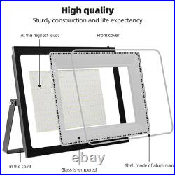 6 Pack 300W LED Flood Light Garden Outdoor Lamp Yard Security Spotlight Fixtures