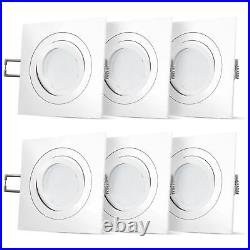 6 Piece QF-2 LED recessed light recessed spot white adjustable GU10 5W Warm White LED