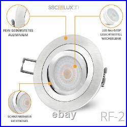 6er Set RF-2 LED Recessed Spot Swivel incl FOURSTEP Module 5W Neutral White