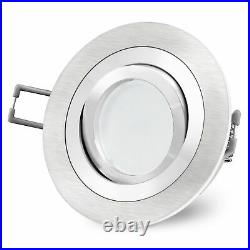 6er Set RF-2 LED recessed spot aluminium Round Swivel incl. GU10 LED 5W Neutral White