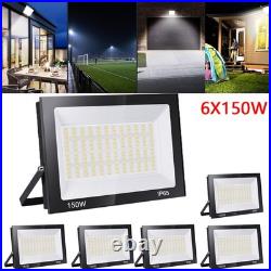 6x 150W LED Floodlight Spot Light Security Flood Lights Outdoor Garden Lamp IP65