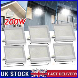 6x 200W LED Floodlight Spot Light Watt Security Flood Light Outdoor Garden Lamp