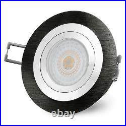 6x LED Recessed Spot Swivel Black FOURSTEP 5W Warm White Dim without dimmer