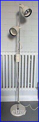 70's 80's Floor lamp reading mid century adjustable retro vintage spot white