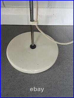 70's 80's Floor lamp reading mid century adjustable retro vintage spot white