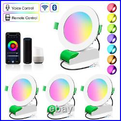 70mm WiFi LED Recessed Ceiling Light Bluetooth RGB Dimmable Lamp Spotlights