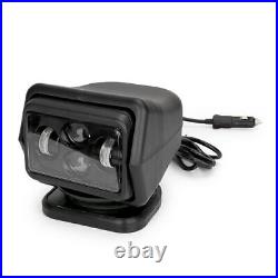 7 60W LED Car Search Light Rotating Remote Control Driving Spot Light Lamp